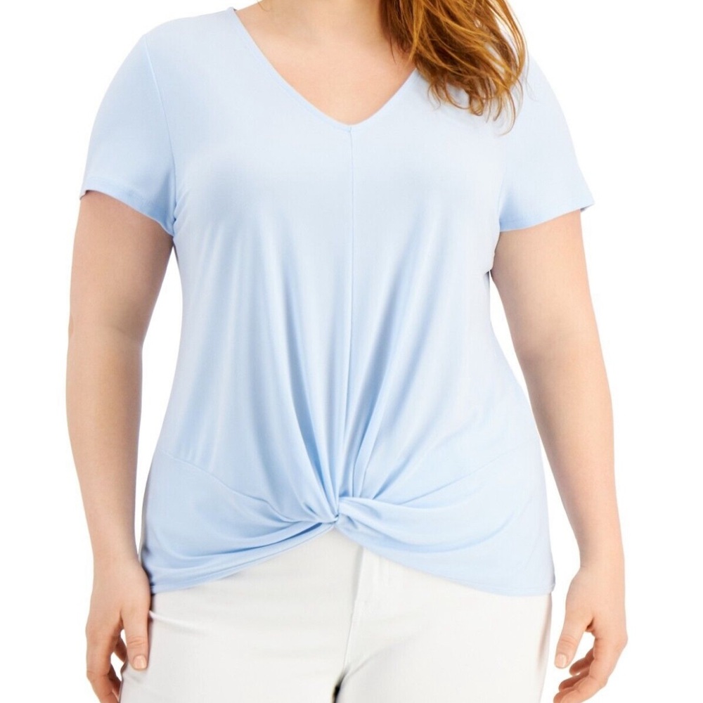 NWT INC Twist-Front Top  Women's L